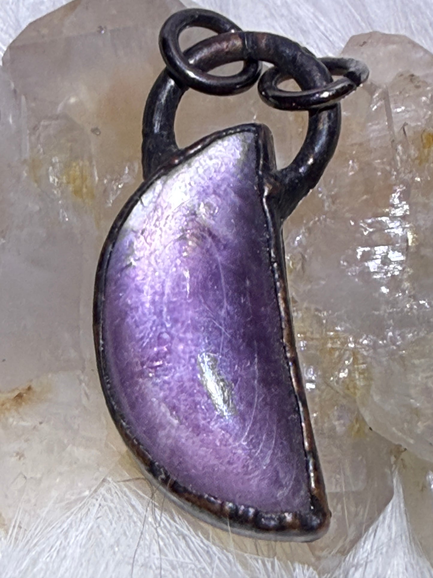 Lepidolite Crescent Moon