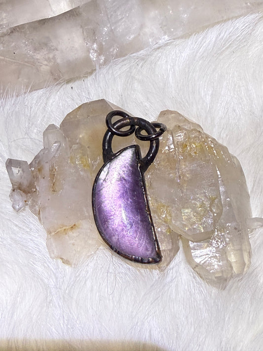 Lepidolite Crescent Moon
