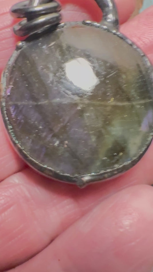 Purple/Orange Labradorite Round